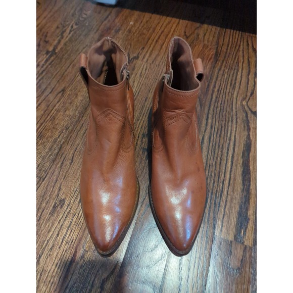 Paul Green Brown Pointed Toe Niche Booties Boots - Picture 4 of 7